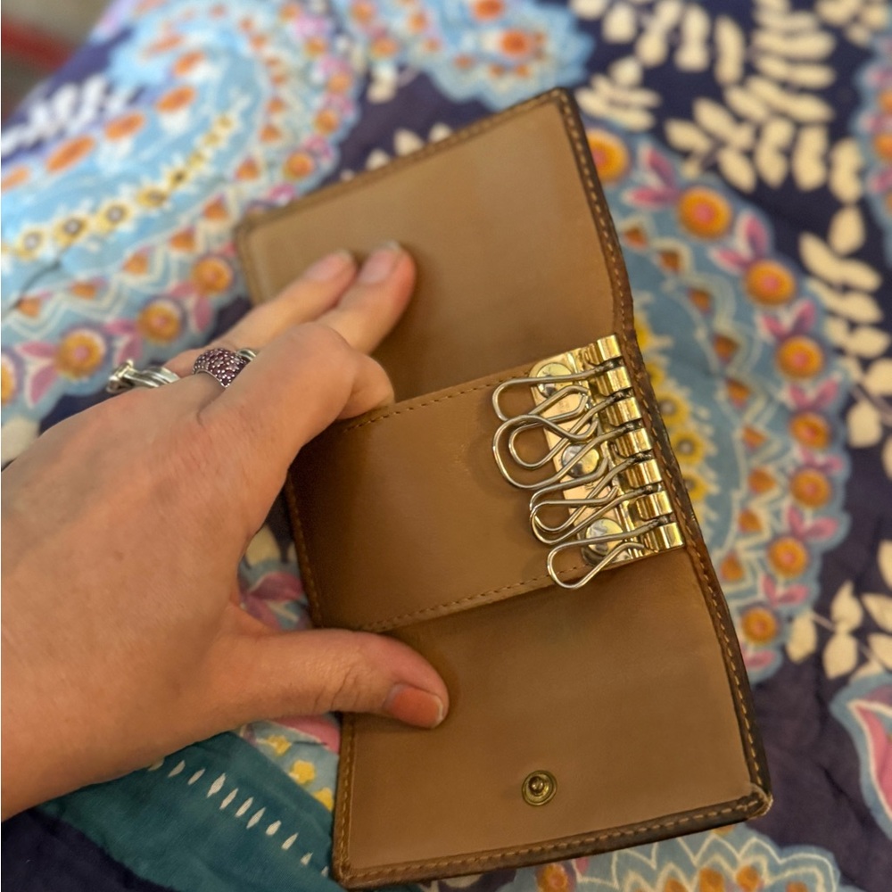 Coach Signature Brown and Tan Wallet - Picture 6 of 7